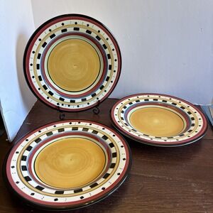 Set Of 3 Philippe Richard Hand Painted‎ Timberland Plates 11" Dinner READ MORE